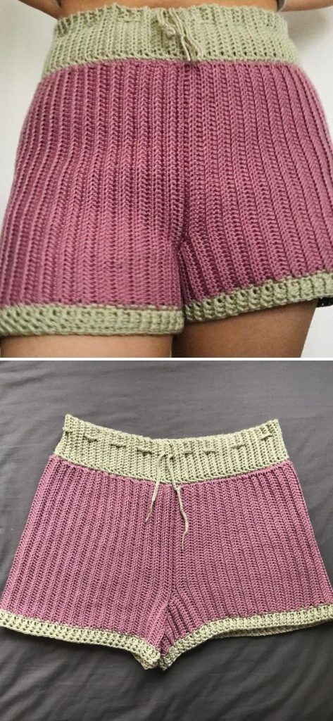 Crochet Clothes Shorts, Free Crochet Patterns Shorts, Crocheted Shorts Women, Free Shorts Crochet Pattern, Free Crochet Top Patterns For Women Summer, Cute Crochet Shorts, Crochet Shorts Pattern Free Women, Crochet Dress Free Patterns, Free Crochet Patterns Tops