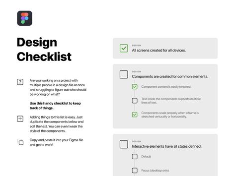 Figma Design Checklist by Ben Fryc for Mango Languages on Dribbble Google Site Templates, Figma Design, Ppt Template Design, Data Map, Team Management, Ui Patterns, List Design, Game Ui Design, Design Management