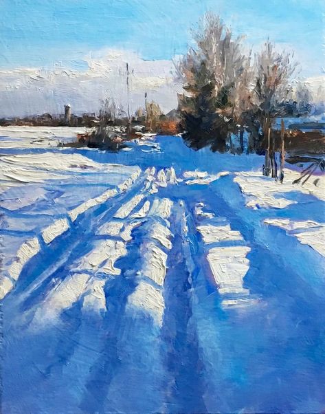 Snow Art, Nature Artists, Landscape Sketch, Painting Snow, Winter Painting, Boat Painting, Landscape Art Painting, Art Painting Gallery, 수채화 그림