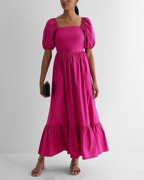 Discover great products at the best prices at Dealmoon. Express Square Neck Puff Sleeve Tiered Poplin Midi Dress. Price:$32.00 at Express Tied Maxi Dress, Pink Dress Long, Chiffon Halter Dress, Long Sleeve Peplum Top, Cutout Sweater, Off White Dresses, Grey Maxi Dress, Hot Pink Dresses, Poplin Dress