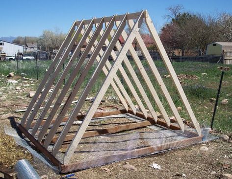 A Frame Chicken Coop, Reclaimed Windows, Raising Chicks, Chicken Tractor, Build A Greenhouse, Gallon Of Paint, Indoor Greenhouse, Coop Plans, Backyard Greenhouse