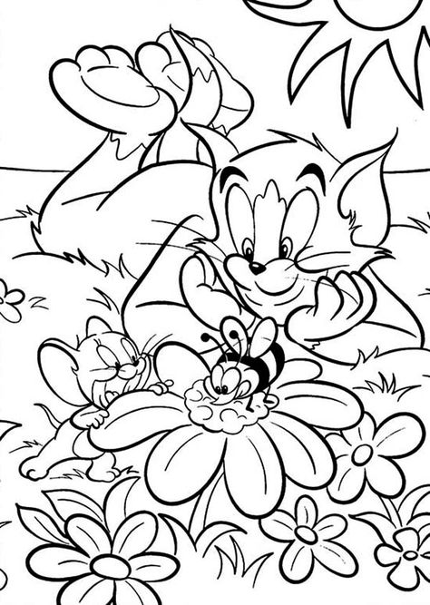 Tom Och Jerry, Tom Og Jerry, Tom A Jerry, Tom Und Jerry, Tom And Jerry Pictures, Tom Et Jerry, Garden Coloring Pages, Bee Coloring Pages, Tom Y Jerry