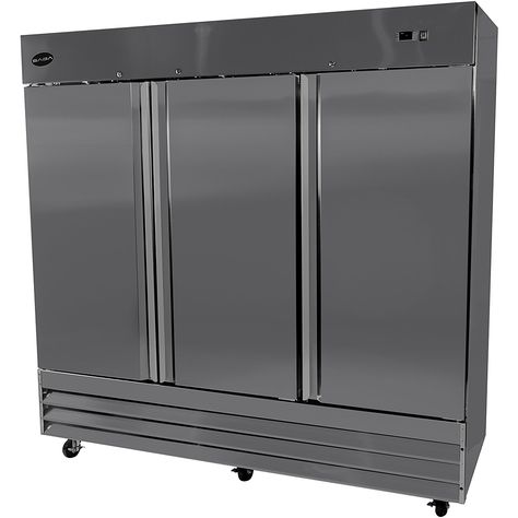 Heavy Duty Commercial Stainless Steel Reach-In Refrigerator (81" Three Solid Door)         *** Be sure to check out this awesome product. (This is an affiliate link) #Appliances Solid Door, Commercial Refrigerators, Kitchen Appliances Refrigerators, Upright Freezer, Solid Doors, Restaurant Equipment, Steel House, Freezers, Stainless Steel Doors