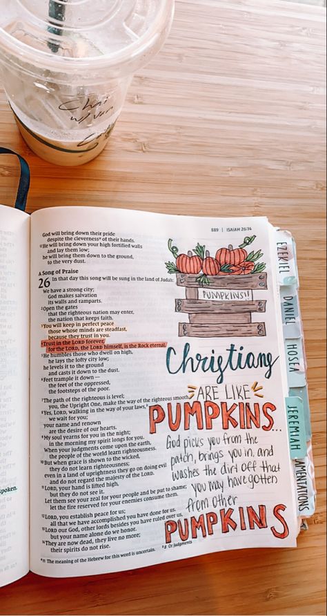 Fall Journaling Ideas, Journal The Word Bible Ideas, Thanksgiving Bible Notes, Fall Pumpkin Drawing, Bible Fall Aesthetic, Fall Christian Aesthetic, Fall Bible Journaling Ideas, Fall Jesus Quotes, Fall Christian Asthetic