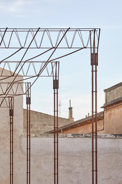 Aulets Architecture, José Hevia · Reform of Oenological Station · Divisare Exterior Handrail, Architectural Technologist, Hydraulic Tiles, Canopy Architecture, Arch Architecture, Masonry Wall, Mini Clubman, Structure Architecture, Shade Structure