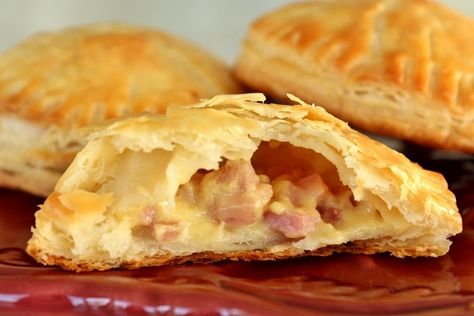 Ham and Cheese Empanadas | Mission: Food Apple Pie Empanadas, Ham And Cheese Empanadas, Empanada Recipes, Cheese Empanadas, Latin American Recipes, Pork Bacon, Best Party Food, Sweet Dough, Empanadas Recipe