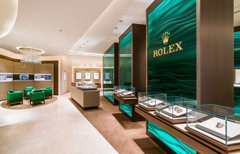 Rolex Singapore Boutique Marina Square 2 Rolex Boutique, Rolex Shop, Jewelry Store Interior, Jewelry Store Design, Jewellery Shop Design, Showroom Interior Design, Showroom Design, Watches Women, Boutique Interior