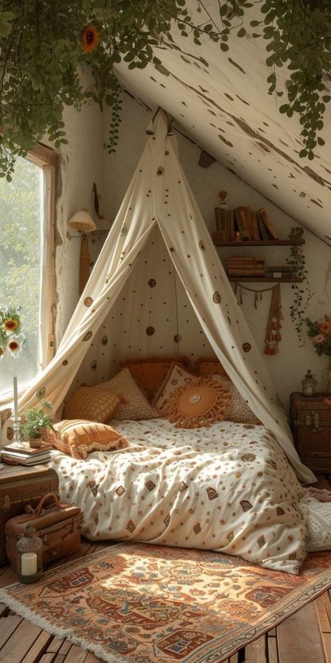 Gorgeous bedroom decor 

#girlybedroom #chicbedroomdecor #bohemianbedroom 

credit: @QuietJoyAtHome #HomeIdeas #HomeDecor #HomeInspiration #HouseGoals #DecorTips #InteriorDesign #DecorInspiration #HomeStyle #InteriorInspo #HomeDecorating Whimsy Bedroom, Whimsical Bedroom Adult, Cuartos Aesthetic, Bedroom Adult, Boho Chic Bedroom Decor, Aesthetic World, Whimsical Room, Whimsical Bedroom, Pinterest Room