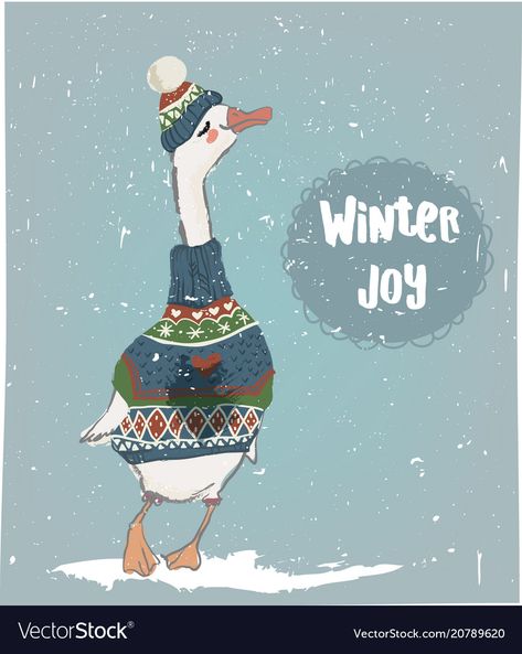 Goose Illustration, Christmas Goose, Craft Work, Png Images, Adobe Illustrator, Vector Images, Vector Free, Mosaic, Illustrator