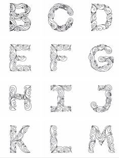 Quilling Alphabet, How To Make Letters, Diy Corsage, Quilling Letters, Quilling Pattern, Craft Templates, Quilling Work, Fabric Painting Techniques, Desain Quilling