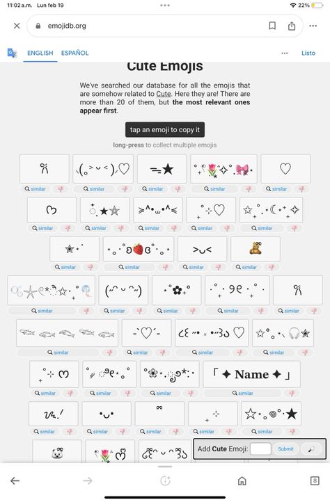 ♥︎ Symbol Emoji Aesthetic, Cute Emoji Websites, Click On This Pin To Get Cute Symbols, Cutecore Symbols, Simbol Cute, Aesthetic Symbols Rp, Cute Websites On Google, Cute Icons App, Cute Text Icon