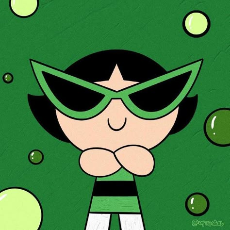 Buttercup Tattoo, Buttercup Powerpuff Girl, Powerpuff Kızları, Cute Easy Paintings, Super Nana, Drawing Cartoon Faces, Goth Wallpaper, Puff Girl, Friend Anime