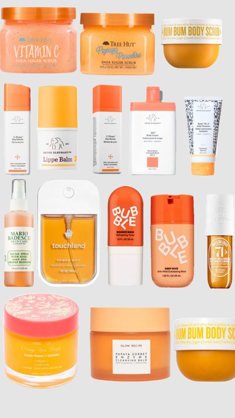 Orange skincare #skincare Orange Skincare, Wishlist Skincare, Skincare Shuffles, Orange Skin, Orange Scent, Bio Oil, Perfect Skin Care Routine, Oil Skin Care, Pretty Skin Care