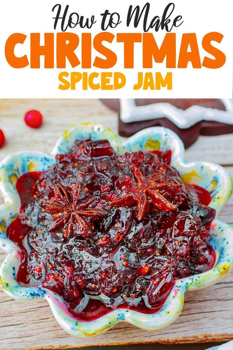 Add a touch of homemade magic to your holiday meals with our Easy Christmas Jam. This 4-ingredient recipe is a breeze to make and brings the flavors of cranberry, orange, and star anise to your table. A perfect spread for your festive gatherings. Star Anise Recipes, Anise Recipes, Christmas Jam, Dried Orange Peel, 4 Ingredient Recipes, Christmas Spices, Chocolate World, Sweet Lover, Decadent Cakes