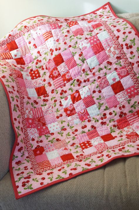 Valentines Quilt, Surrounded By Love, Puff Quilt, Cute Quilts, Pink Quilts, Nine Patch, Heart Quilt, Girls Quilts, Mini Quilts