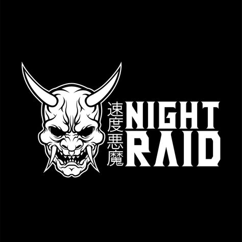 Night Raid, Cool Car Stickers, Champions League Of Legends, Oni Mask, Japanese Drawings, Shirt Logo Design, High End Cars, Logo Project, Retro Logos