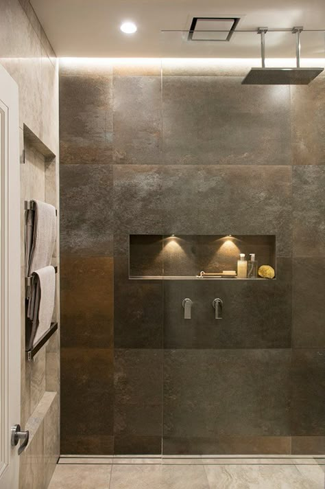 No Natural Light? No Problem for this Stunning Bathroom - Tile Space Bathroom Finishes, Shower Light, Vintage Bedroom Furniture, Natural Bathroom, Shower Lighting, Design Boards, Downstairs Toilet, Stunning Bathrooms, Bathroom Design Inspiration