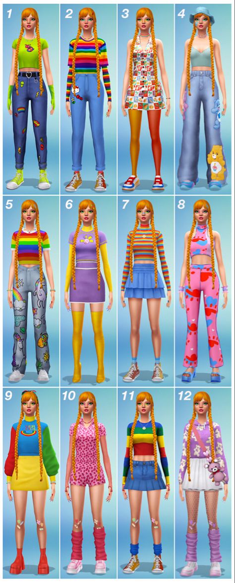 Sims 4 Cc Kidcore Clothes, Preppy Outfits Sims 4 Cc, Sims 4 Cc Clothes Indie, Sims 4 Cc Colourful Clothes, Sims 4 Funny Cc, Sims 4 Clowncore, Sims 4 Cc Colorful Clothes, Sims 4 Cc Pride Clothes, Maxis Match Sims 4 Cc Clothing Indie