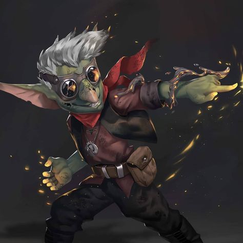 Goblin Character Art, Goblin Concept Art, Goblin Artificer, Pandaren Monk, Dungeons And Dragons Races, Goblin Art, Pathfinder Character, Dungeons And Dragons Characters, Dnd Art