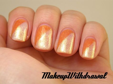 Makeup Withdrawal: Day 2: ORANGE nails Nails Orange Design, Trendy Nails Orange, Orange Cream Soda, Ideas For Nails, Nails Orange, September Nails, Christmas Manicure, Blue Nail Art, Polka Dot Nails