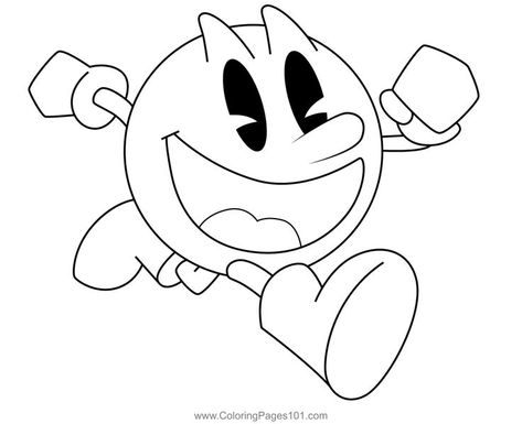 Pac-Man Pac-Man Coloring Page Pacman Coloring Pages, Pacman Drawing, Dope Coloring Pages, Pacman Tattoo, Maze Tattoo, Beginner Tattoos, Character Tattoos, Lunch Notes, Cartoon Character Tattoos