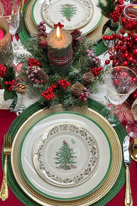 Tablescapes With Spode Christmas Tree, Christmas Spode Tablescape, Christmas Tree Plates, Christmas Spode Table Setting, Christmas China Table Settings, Spode Christmas Tree Table Settings, Happy Advent Season, Spode Christmas Table Settings, Spode Dishes