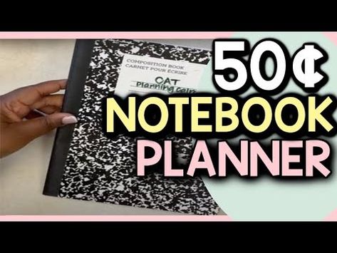 THE PLANNER THAT WILL CHANGE YOUR LIFE! My 50¢ Planner Notebook Hack - YouTube Composition Notebook Planner, Altered Composition Books, Book Planner, Planner Notebook, Money Organization, Composition Book, Composition Notebook, Notebook Planner, Planner Addicts