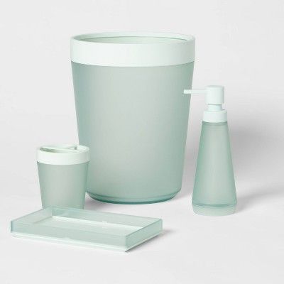 Mint Bath Collection - Room Essentials™ : Target Mint Green Bathroom Ideas, Interiors 2024, Mint Green Bathrooms, Florida Apartment, Mint Green Decor, Mint Green Rooms, Spa Inspired Bathrooms, Mint Rooms, Counter Top Accessories