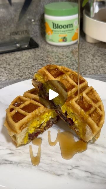 Nidianny on Instagram: "Bacon Egg & Cheese Stuffed Waffle 🤤 @bloomsupps (Link in bio for stuffed waffle maker! 🫶🏼)" Stuffed Waffle Maker, Stuffed Waffle, Bacon Egg Cheese, Waffle Iron Recipes, Waffle Maker Recipes, Bacon Egg And Cheese, Egg Cheese, Cheese Stuffed, Bacon Egg