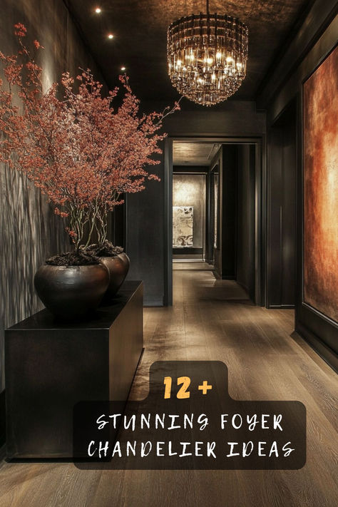 Make your entryway unforgettable with these 12 beautiful foyer chandeliers! Whether classic or contemporary, these designs will light up your space. Click now for inspiration! 💡🌟🏠 #ChandelierInspo #FoyerDesign #StylishLighting #ElegantHomes #InteriorDesignTips #EntrywayStyle #LightingGoals Black Bathroom Chandelier Over Tub, Entryway Chandelier Foyers Modern, Entry Foyer Design Entrance, Chandelier Entryway Foyer, Foyer Ideas Entryway Modern Luxury, Large Foyer Ideas Entryway, Foyer Ideas Entryway Modern, Large Foyer Ideas, Entryway Chandelier Foyers