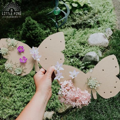 A Simple Butterfly Symmetry Activity • Little Pine Learners Butterfly Symmetry, Symmetry Activities, Forest School Activities, Nature School, Simple Butterfly, Bows Diy, Hairstyles For Kids, Toddler Art, Spring Activities