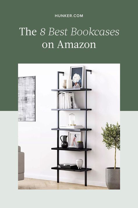 From budget-friendly picks to multifunctional designs, here are our favorite bookcases on Amazon. #hunkerhome #bookcase #bedbookcase #bookcaseideas #amazonbookcase Amazon Bookshelf, Best Ladder, Tree Bookcase, Tree Bookshelf, Metal Bookcase, Cube Bookcase, Modern Bookcase, Best Amazon, Extra Storage Space