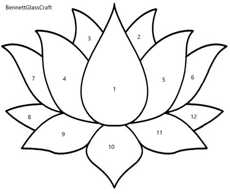 Lotus Flower Stain Glass Sun catcher Pattern Stained Glass Flower Patterns Free Printables Templates, Stained Glass Flower, Stained Glass Lotus, Stained Glass Designs Templates, Flower Suncatcher Template, Stained Glass Lotus Flower, Lotus Stained Glass Pattern, Chakra Quilt Pattern, Lotus Flower Stained Glass Pattern