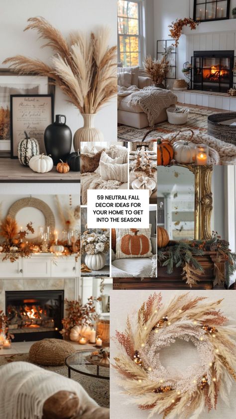 Neutral Fall Decor, Fall Decor, Mood Board