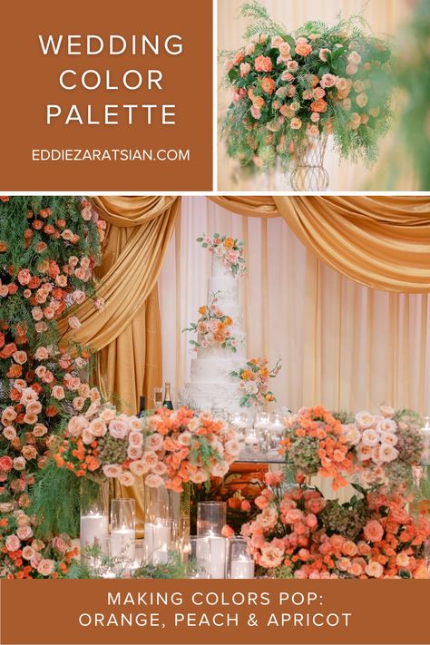 Apricot Themed Wedding, Apricot Crush Wedding Theme, Apricot Wedding Colors, Apricot Wedding Theme, Peach And Orange Wedding, Apricot Color Palette, Eddie Zaratsian, Peach Wedding Theme, Apricot Wedding