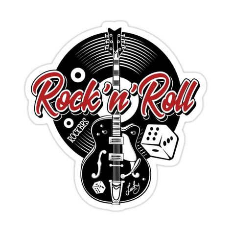 Rock N Roll Stickers, Rockabilly Wallpaper, Rock And Roll Logo, Festa Rock Roll, Rock And Roll Tattoo, Rock And Roll Art, Rock In Roll, Stickers Rock, Rock And Roll Sign