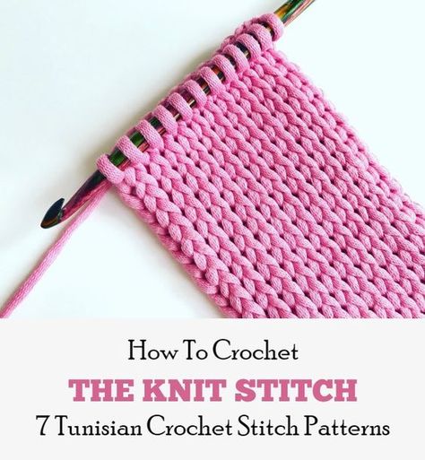 7 Tunisian Crochet Stitch Patterns For Beginners Tunisian Crochet Knit Stitch Tutorial, Tunisian Crochet Sweater Patterns Free Beginner, Tunisian Crochet Bags Free Patterns, Tunisian Crochet Stitches For Beginners, Tunisian Crochet Placemats, Tunisian Crochet Patterns Free Beginner, Tunisian Crochet Bag, Crochet Stitches Cheat Sheet, Tunisian Patterns