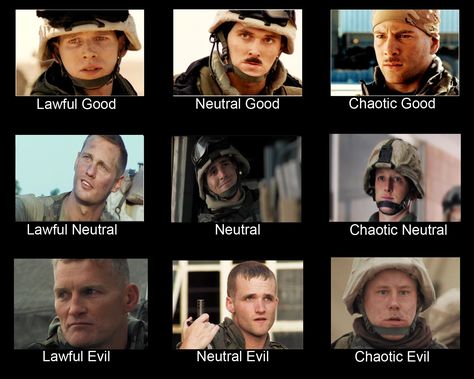 Generation Kill Alignment Killing Quotes, Generation Kill, Chaotic Neutral, Military Humor, Band Of Brothers, Humor, Media, Band, Memes