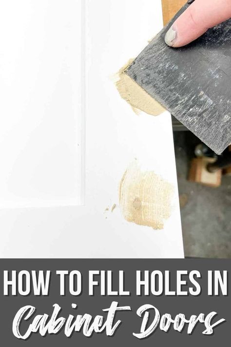 How To Fill Cabinet Hardware Holes, Fill Cabinet Hardware Holes, Repair Cabinet Doors, Repainting Cabinets, Replacing Cabinets, Wood Cabinet Doors, Diy Cabinet Doors, Laminate Doors, Laminate Cabinets