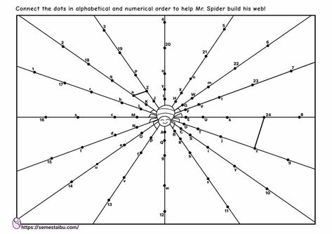 Dot to Dot | Numbers and Letters | Spider Web Dot Numbers, Ladybug Life Cycle, Dot Worksheets, Dot To Dot, Connect The Dots, Life Cycle, Life Cycles, Spider Web, Coloring Pages