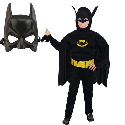 Batman Muscle, Movie Character Cosplay, Superhero Costumes For Boys, Batman Costume For Kids, Batman Halloween, Comic Superhero, Superhero Halloween, Batman Costumes, Character Cosplay