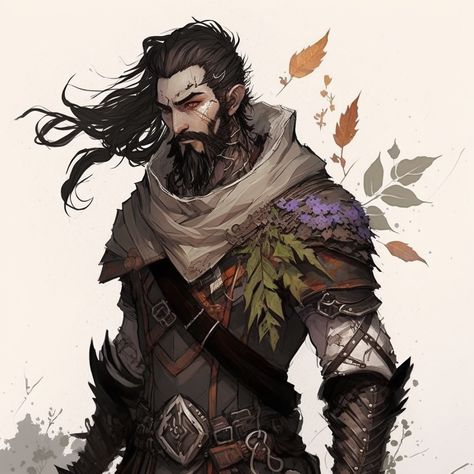 Aasimar Druid Dnd Male, Dnd Variant Human, Dnd 5e Druid Character Art, Human Druid Male Dnd, Dnd Druid Male, Undead Druid, Druid Character Design Male, Male Druid Character Art, Ranger Dnd Male