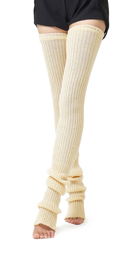 Cute Winter Accessories, Socks For Boots, Knit Thigh High Socks, Long Winter Boots, Shoes With Socks, Christmas 80s, Long Leg Warmers, Knee Length Socks, Knee Warmers