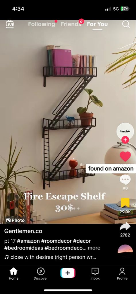 Fire Escape Shelf, Portland Apartment, Wall Fires, Maximalist Home, Mf Doom, Fire Escape, Yarn Ball, Room Inspo, Bookshelves