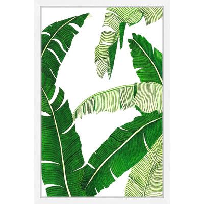 Look what I found on Temple Banana Leaf Art, Leaves Watercolor, Leaves Art, Tropical Leaf Print, Banana Leaves, 수채화 그림, Marmont Hill, Lake Wall Art, Framed Wall Art Sets