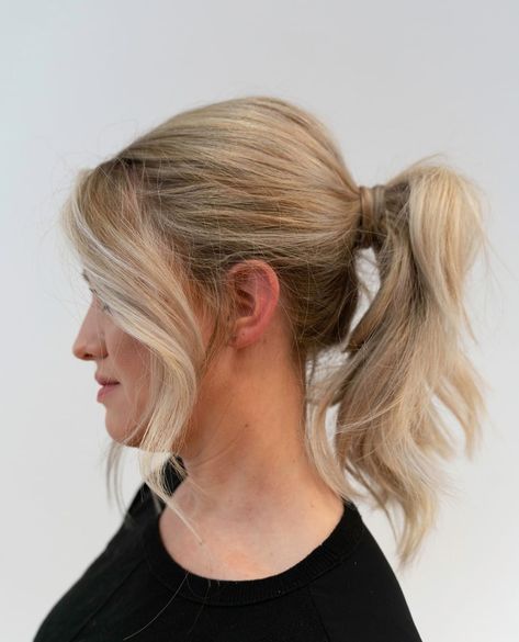 Short Hair Party Pony, Short Ponytail Hairstyles Wedding, Fancy Ponytail Medium Length Hair, Bridesmaid Ponytail Short Hair, High Pony Medium Length Hair, Bridesmaid Ponytail Hairstyles Medium Length, Formal Ponytail Hairstyles Short Hair, Pony Tailed Hairstyle Short Hair, Medium Length Ponytail Hairstyles