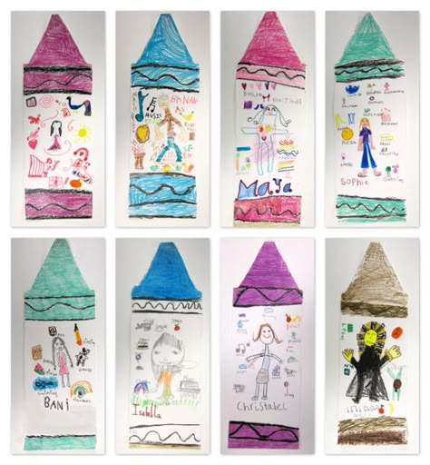 KINDERGARTEN "The Day the Crayons Quity": About Me Crayons Crayon Template, Meme School, The Day The Crayons Quit, Day The Crayons Quit, Grade 1 Art, First Grade Art, 2nd Grade Art, School Funny, Back To School Art