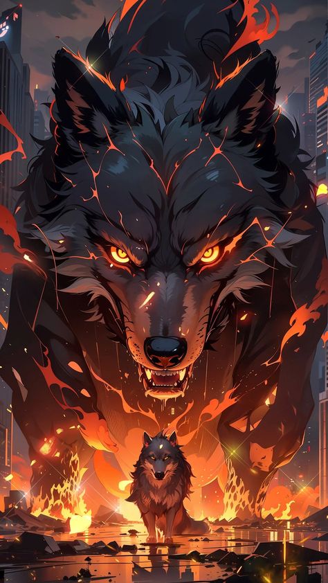 Fire Theme, Wolf Art Fantasy, Wolves Art, Fire Wallpapers, Moon Stars Art, Anime Wolf Drawing, Top Wallpaper, Angry Wolf, Demon Wolf