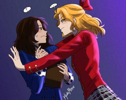 Veronica X Heather Chandler, Chandler X Veronica, Heathers And Veronica, Heathers Fanart, Heathers Fan Art, Shut Up Heather, Heathers Musical, Heathers Movie, The Heathers