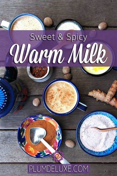 Sweet and Spicy Warm Milk Recipe Warm Milk Recipe, Pumpkin Spice Tea Latte, Spiced Milk, Pumpkin Spice Tea, Spice Combinations, Spice Tea, Sweet Drinks, Tea Latte, Milk Carton